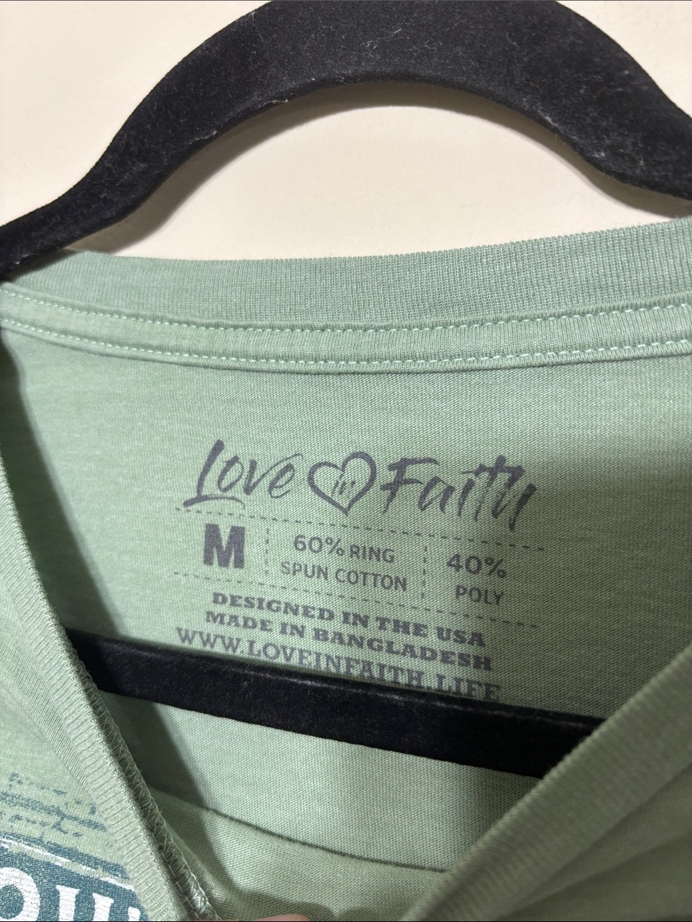 Love & Faith Sage Green Short-Sleeve Lion Graphic Tee - Picture 3 of 4